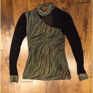 Leo’s Dancewear Ladies Evening Long Sleeve Beautiful Top- Size Small